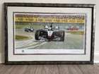 A trio of Damon Hill and David Coulthard Signed Prints -Sold