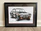 David Brodie-signed 'Run Baby Run' Escort RS Mk 1 Print-Sold