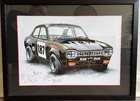 David Brodie-signed 'Run Baby Run' Escort RS Mk 1 Print-Sold