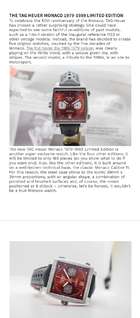 Tag Heuer Monaco 50th Anniversary and Unique Tony Upson McQu-Sold