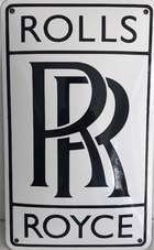 A Large Rolls-Royce style Enamel Wall Sign-Sold