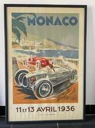 Four 1930s Monaco Grand Prix Reproduction Posters -Sold
