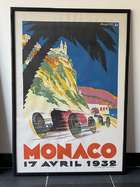 Four 1930s Monaco Grand Prix Reproduction Posters -Sold