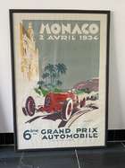 Four 1930s Monaco Grand Prix Reproduction Posters-Sold