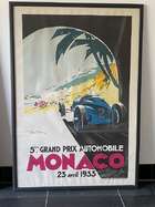 Four 1930s Monaco Grand Prix Reproduction Posters-Sold