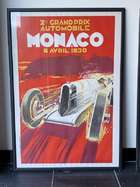 Four 1930s Monaco Grand Prix Reproduction Posters-Sold