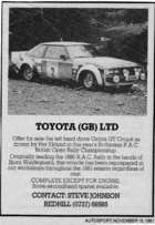 1979 Toyota Celica GT RA40 Group 4 Ex-Works WRC Rally Car - -Sold