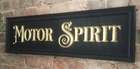 A Beautiful Hand-Carved Wooden 'Motor Spirit' Wall Sign -Sold