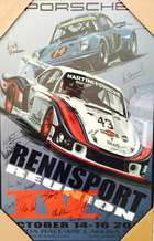 Porsche 'Rennsport Reunion' Set of Five Multi-Signed Origina-Sold