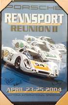 Porsche 'Rennsport Reunion' Set of Five Multi-Signed Origina-Sold