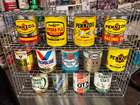 A Selection of 13 Historic Oil/Lubricant Quart Cans -Sold