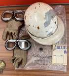 Racing Drivers Crash Helmet Ensemble c.1950s