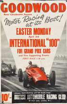 Original Goodwood 'Easter Monday 100' 1961 Promotional Poster