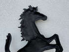Large Aluminium Cavallino Prancing Horse in Black