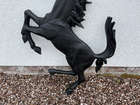 Large Aluminium Cavallino Prancing Horse in Black