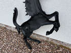 Large Aluminium Cavallino Prancing Horse in Black