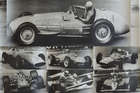 Seven Large Format Photographic Prints of Racing Ferraris Through the Years