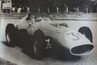 Seven Large Format Photographic Prints of Racing Ferraris Through the Years