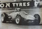 Seven Large Format Photographic Prints of Racing Ferraris Through the Years