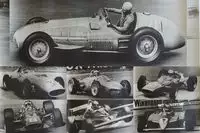 Seven Large Format Photographic Prints of Grand Prix Ferraris Through the Years