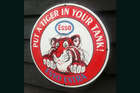 A New/Old Stock Enamelled Metal Esso Rounded Sign