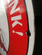 A New/Old Stock Enamelled Metal Esso Rounded Sign