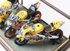 A Set of Three Scale Model Moto GP Hondas