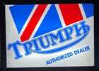 'Triumph Authorised Dealer' Aluminium Framed Illuminated Sign