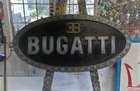 Bugatti Cold Cast Aluminium Oval Sign 
