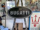 Bugatti Cold Cast Aluminium Oval Sign 