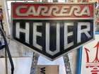 Large Cold Caste Aluminium Heuer Carrera Badge