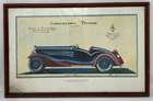 Four Early 20th Century Carrozzeria Touring Design Studies Framed and Glazed