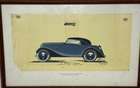 Four Early 20th Century Carrozzeria Touring Design Studies Framed and Glazed