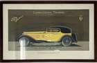 Four Early 20th Century Carrozzeria Touring Design Studies Framed and Glazed