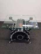 Jaguar AJ-V8 Engine Block Glass-Topped Table