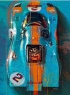 Gulf Porsche 917 Glass-Faced Print 