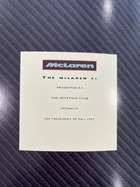 McLaren F1 1992 Launch Brochure in Paperback 