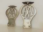 Two AA Badges, nickel-plated