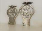 Two AA Badges, nickel-plated