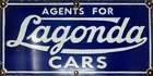 'Agents For Lagonda Cars' Enamel Sign