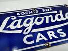 'Agents For Lagonda Cars' Enamel Sign