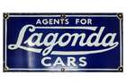 'Agents For Lagonda Cars' Enamel Sign