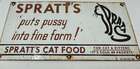 'Spratt's Cat Food' Enamel Sign