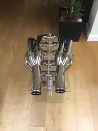 A Pair of 1998 Mugen-Honda-Jordan V10 Exhaust Manifolds from Damon Hill's Car