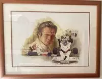 Original Painting of Peter Revson by the Late Craig Warwick