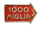 Large Cold Cast Aluminium Hand Painted Miglia Mille Sign 