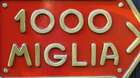 Large Cold Cast Aluminium Hand Painted Miglia Mille Sign 