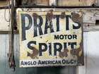 Pratts Motor Oil Anglo-American Sign, Double Sided