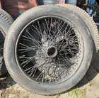 A Pair of 880 x 120 Beaded Edge Wheels with Worn Michelin Tyres