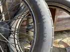 A Pair of 880 x 120 Beaded Edge Wheels with Worn Michelin Tyres